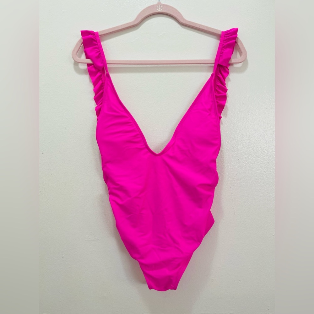 NEON PINK SWIMSUIT SIZE S